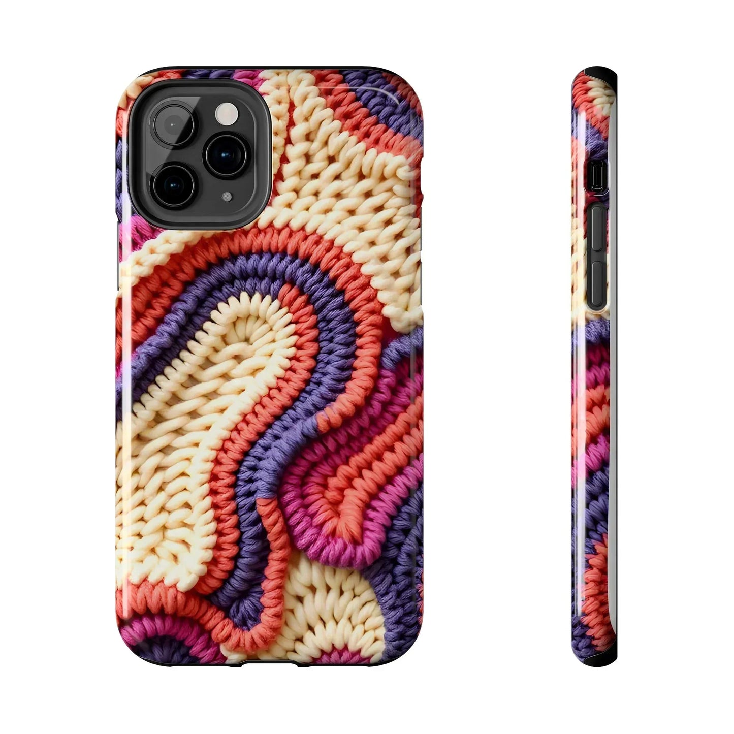 Handwoven Textile Art Phone Case for iPhone 7-16 and Galaxy S21-S24 Models - KarArmDesign