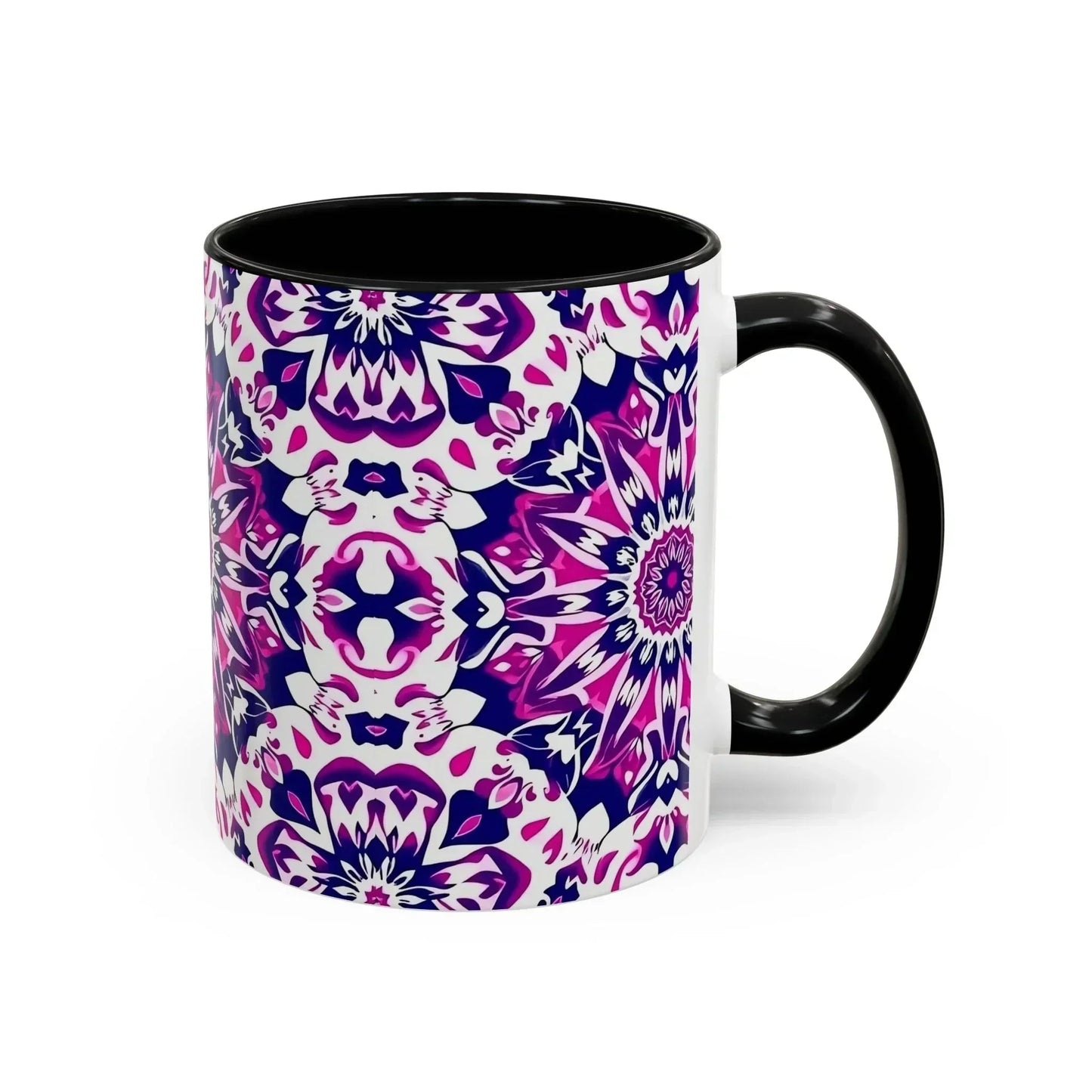 Vibrant Mandala Burst Ceramic Coffee Mug -11 & 15oz - KarArmDesign