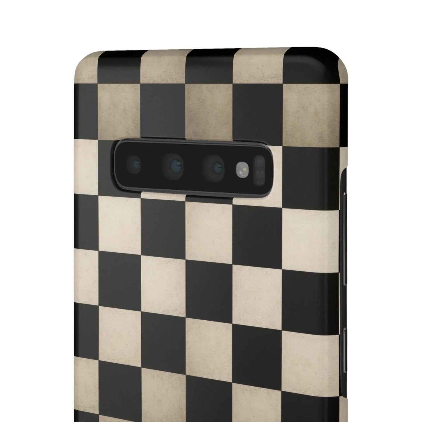 Stylish Matte Checker Phone Case for iPhone 7-16 and Samsung Galaxy S10-S24 Models - KarArmDesign