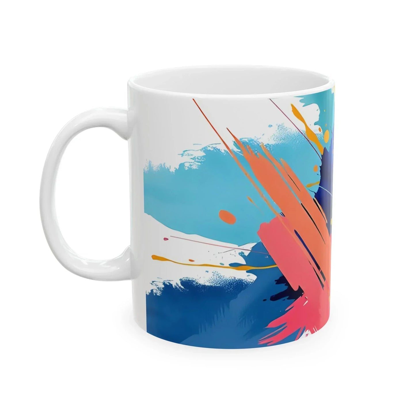 Vibrant Expression — Abstract Art Ceramic Mug (11oz, 15oz) - KarArmDesign