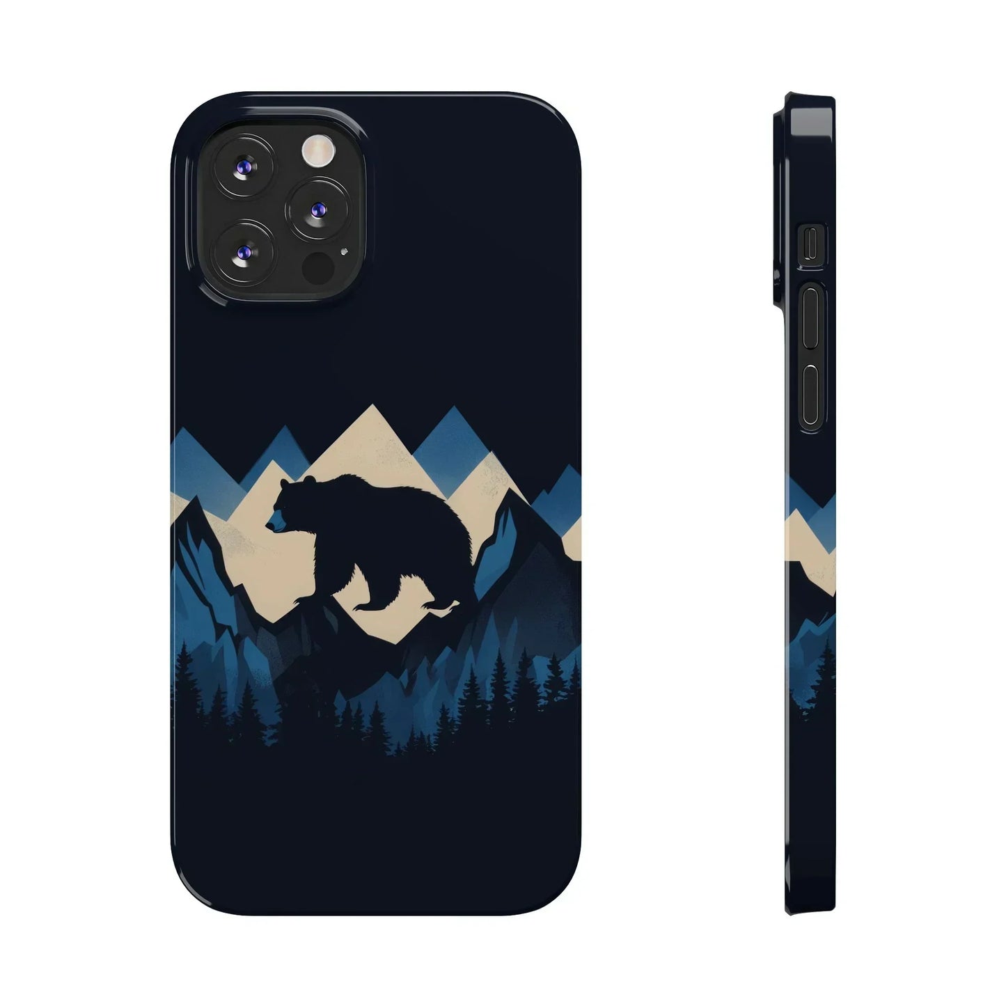 Wild Bear in the Peaks – Mountain Adventure Slim Phone Case for iPhone 7-16 Models - KarArmDesign