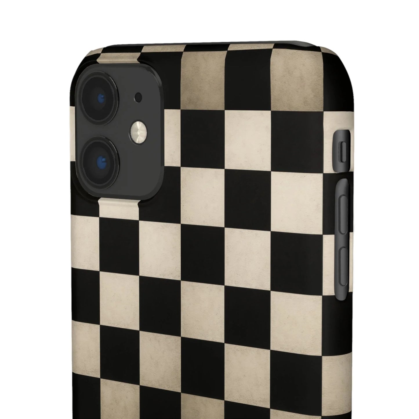 Stylish Matte Checker Phone Case for iPhone 7-16 and Samsung Galaxy S10-S24 Models - KarArmDesign