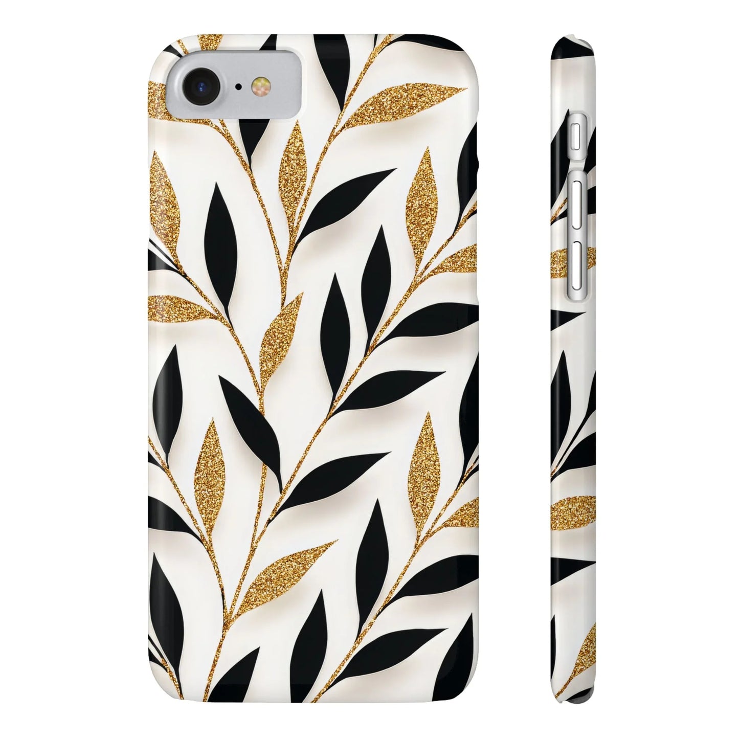 Botanical Gold Leaf Phone Case for iPhone 7-16 Models - KarArmDesign