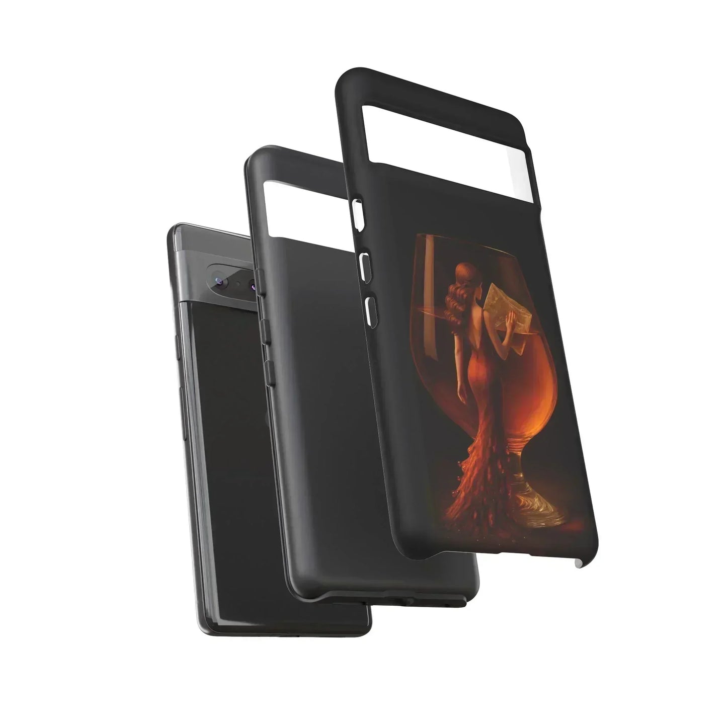 Elegant Midnight Lady Phone Case for iPhone 8-16 and Google Pixel up to 9 Models - KarArmDesign