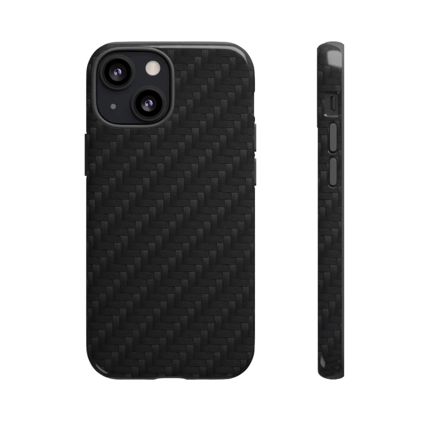 Black Carbon Phone Case Tough Case for iPhone 8-16 and Google Pixel up to 9 Models - KarArmDesign
