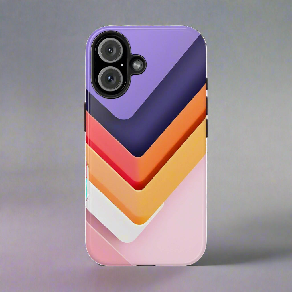 Vibrant Geometric Chevron Phone Case for iPhone and Samsung Galaxy - KarArmDesign