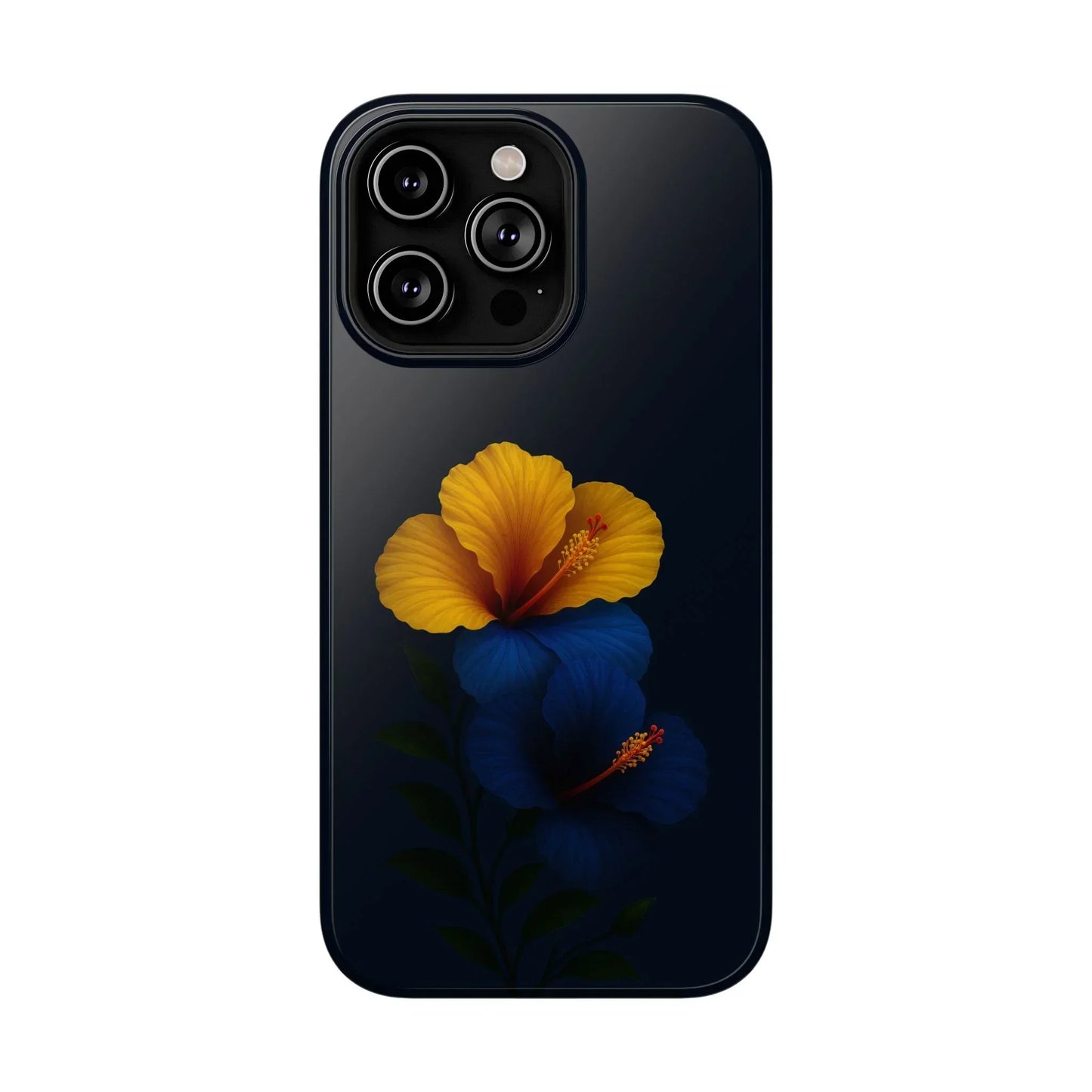 Elegant hibiscus phone case Impact-Resistant Cases for iPhone 12-16 and Samsung Galaxy S21-S22 Models - KarArmDesign