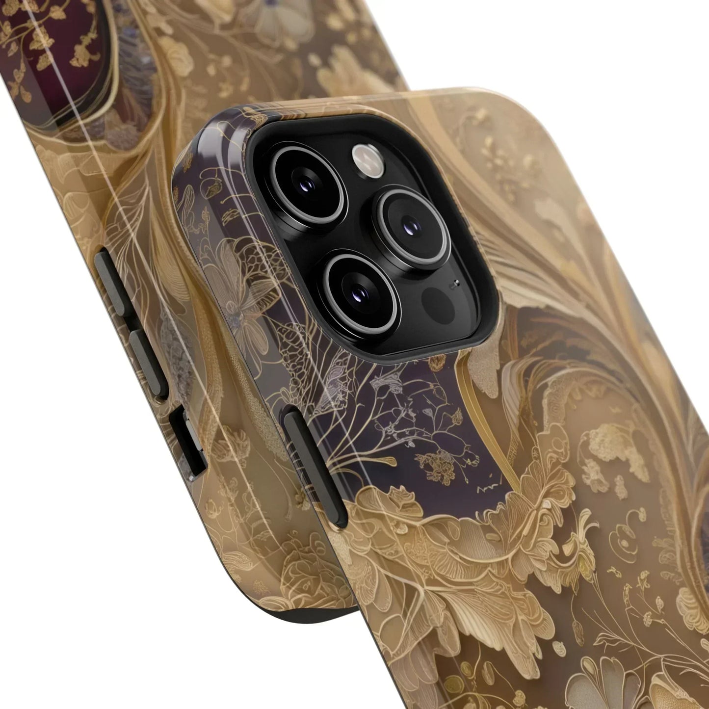 Botanical Luxury Design Impact-Resistant Phone Case for iPhone 12-16 and Galaxy S21-S22 Models - KarArmDesign