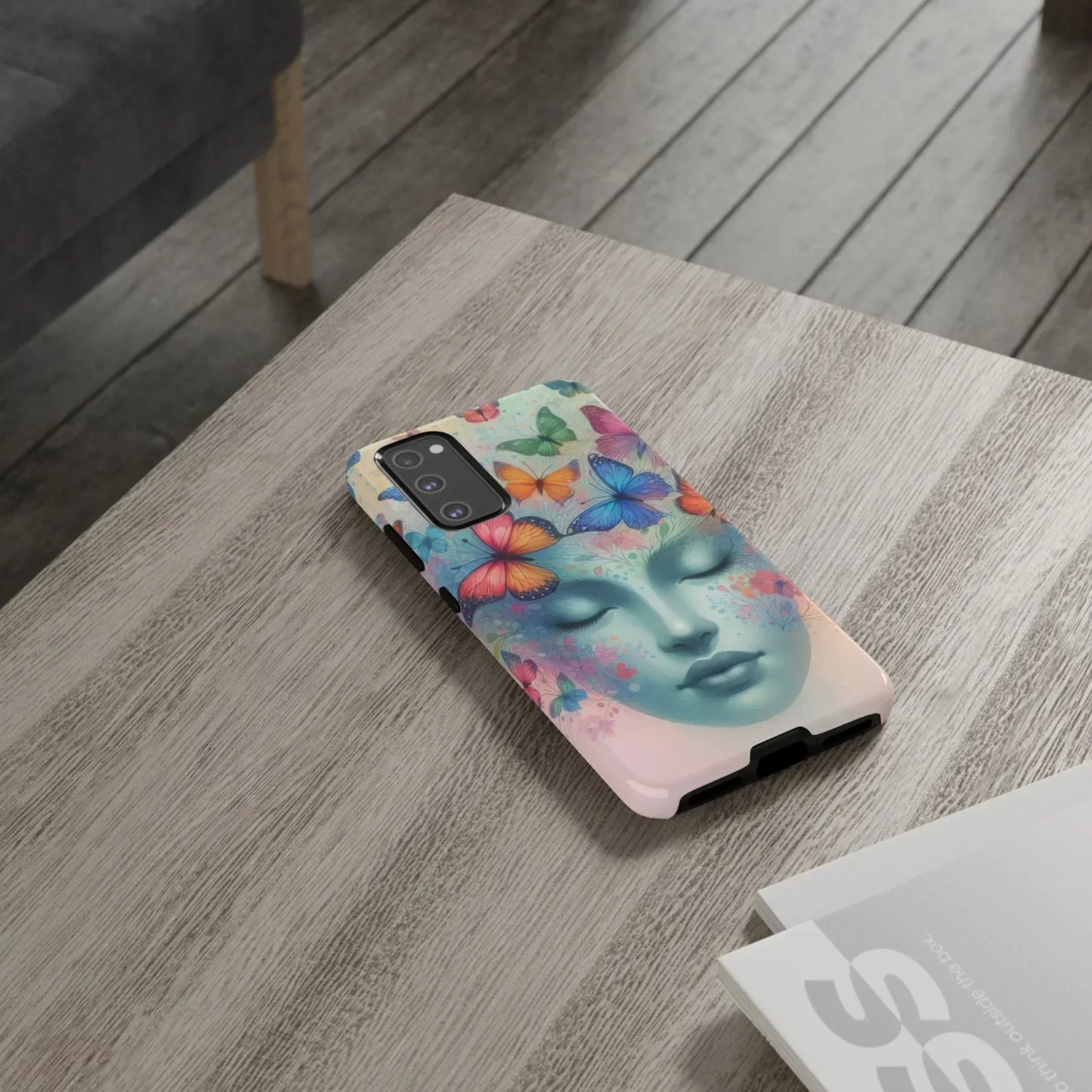 Butterfly Bloom Dreamy Woman Phone Case for Galaxy and Pixel - KarArmDesign