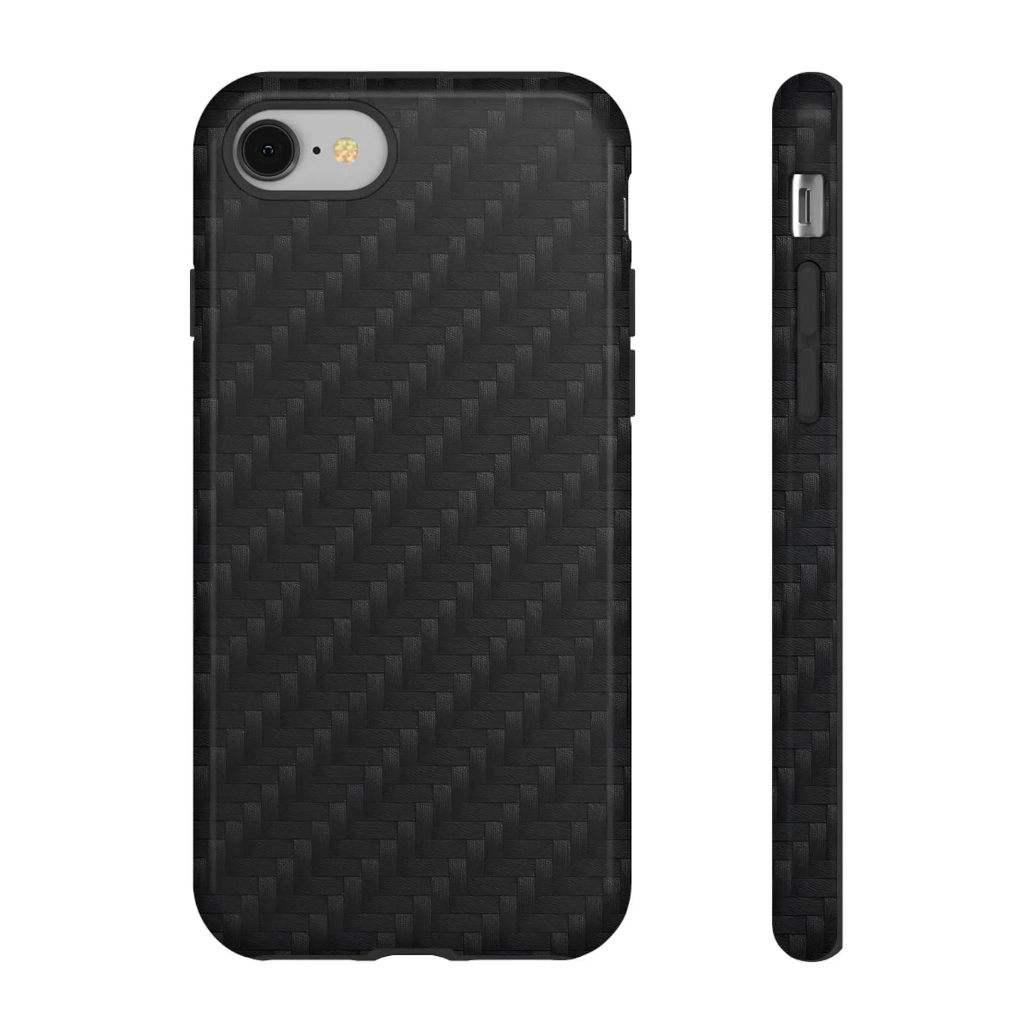 Black Carbon Phone Case Tough Case for iPhone 8-16 and Google Pixel up to 9 Models - KarArmDesign