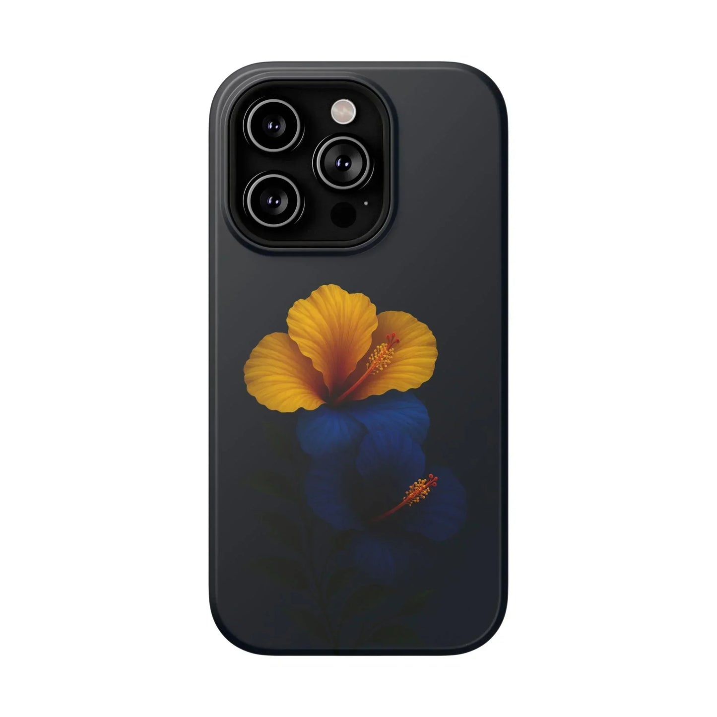 Elegant hibiscus phone case Impact-Resistant Cases for iPhone 12-16 and Samsung Galaxy S21-S22 Models - KarArmDesign