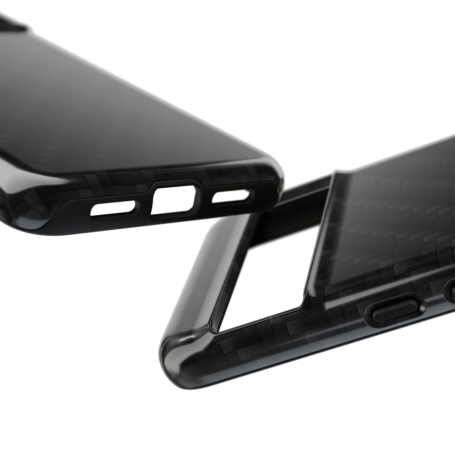 Black Carbon Phone Case Tough Case for iPhone 8-16 and Google Pixel up to 9 Models - KarArmDesign