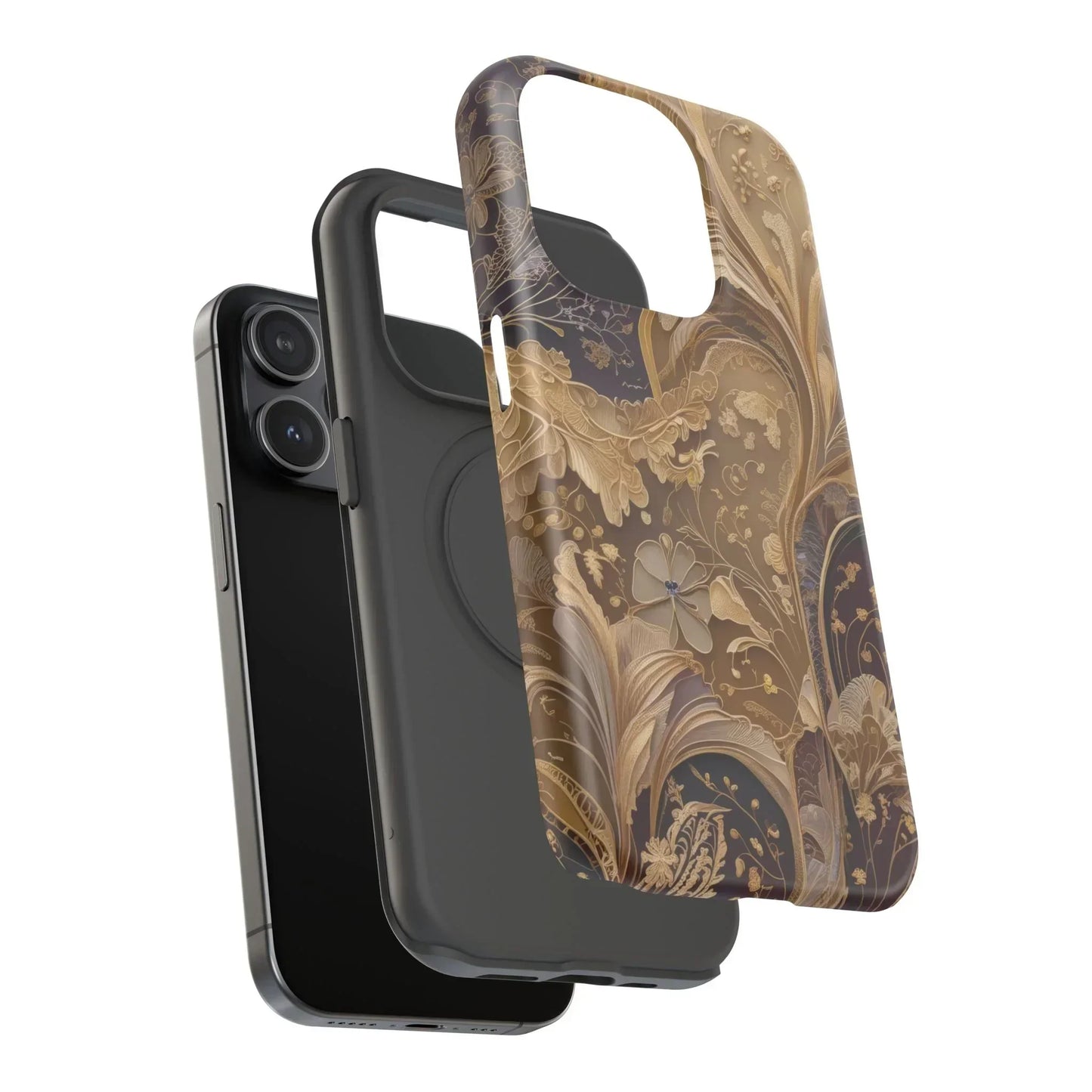 Botanical Luxury Design Impact-Resistant Phone Case for iPhone 12-16 and Galaxy S21-S22 Models - KarArmDesign