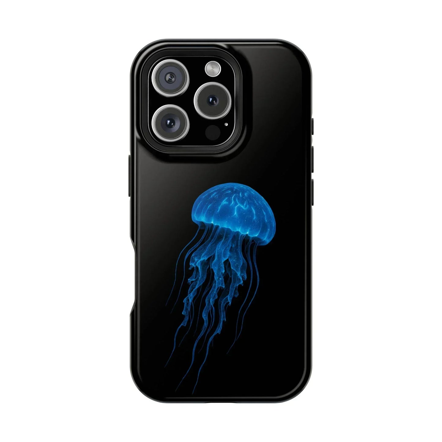 Blue Jellyfish Phone Case for iPhone 12-16 and Samsung Galaxy S21-S22 Models - KarArmDesign