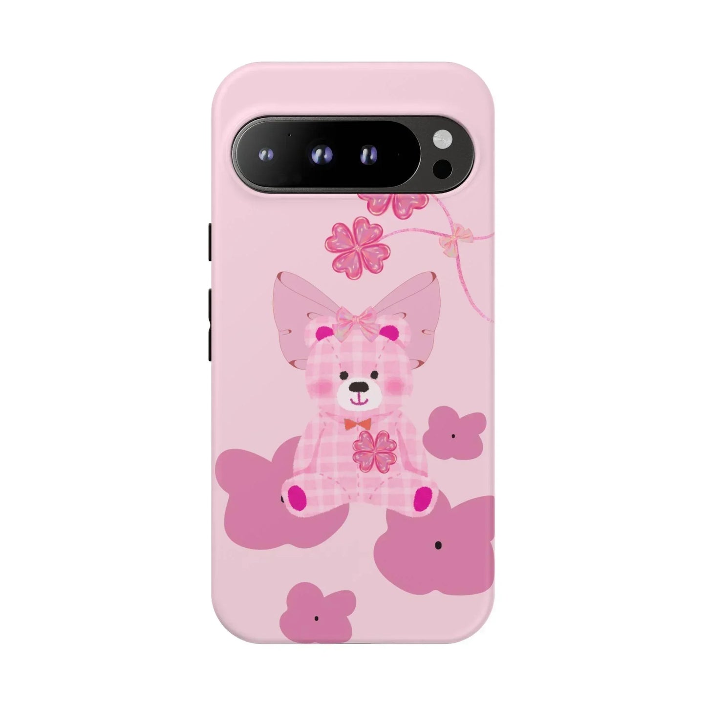 Pink Teddy Bear Phone Cases for iPhone, Pixel and Galaxy Models - KarArmDesign