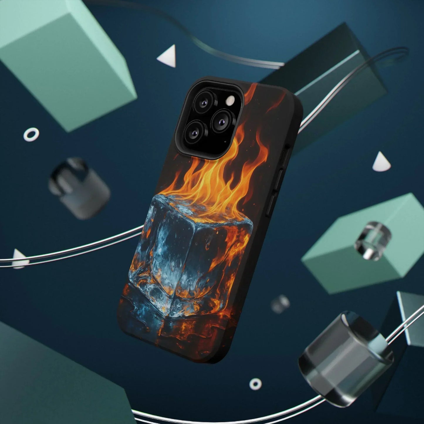 Flame Ice Phone Case for iPhone 12-16 and Samsung Galaxy S21-S22 - KarArmDesign
