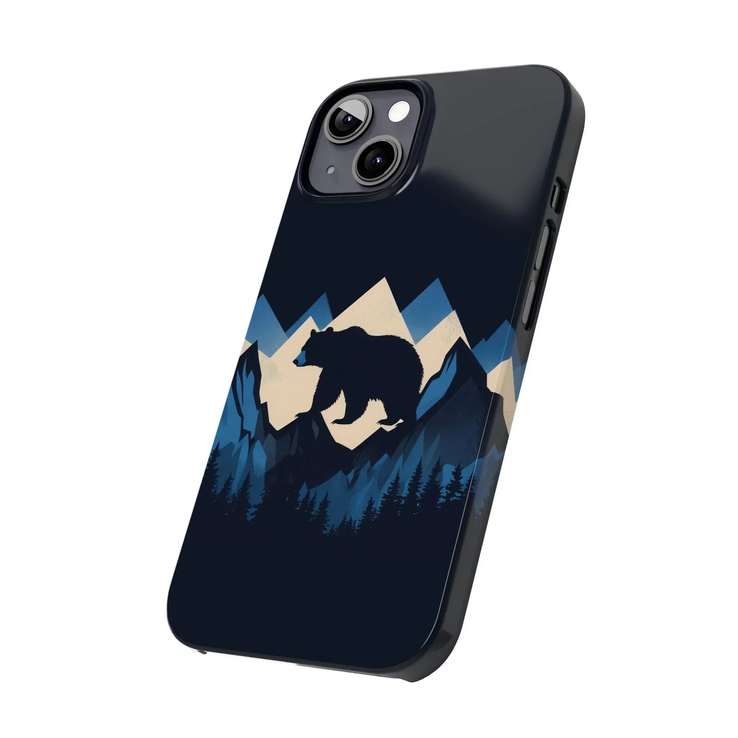 Wild Bear in the Peaks – Mountain Adventure Slim Phone Case for iPhone 7-16 Models - KarArmDesign