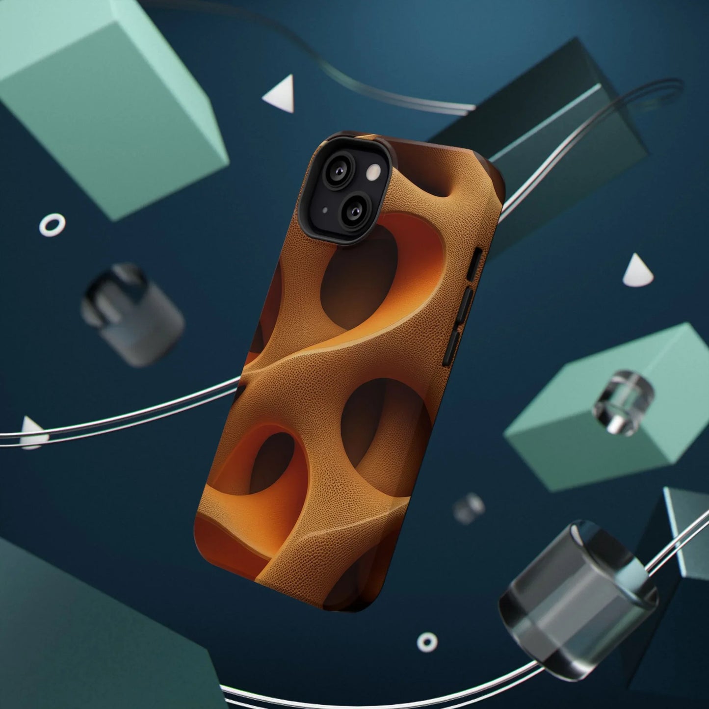 Amber Flow Phone Case for iPhone 11-17 and Samsung Galaxy S21-S22 Models - KarArmDesign