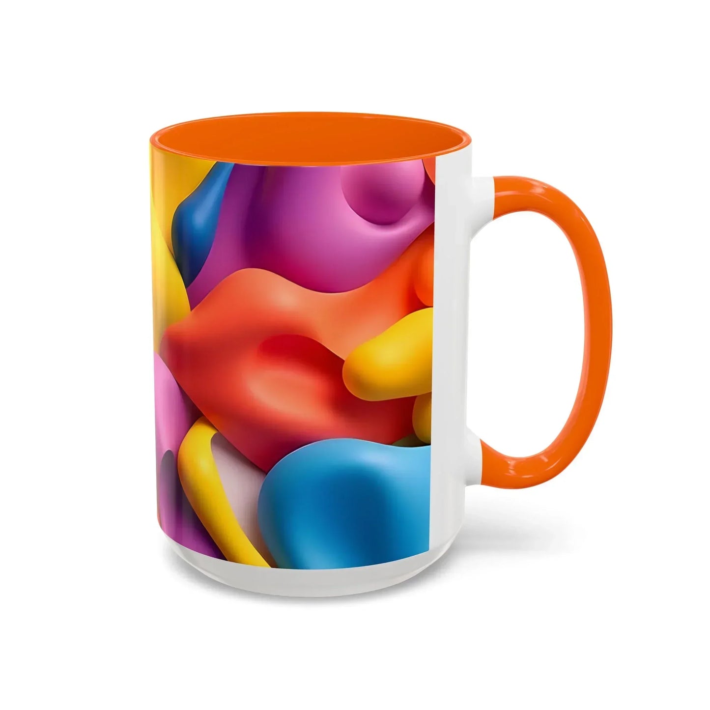 Bold Geometric Accent Coffee Ceramic Mug - KarArmDesign
