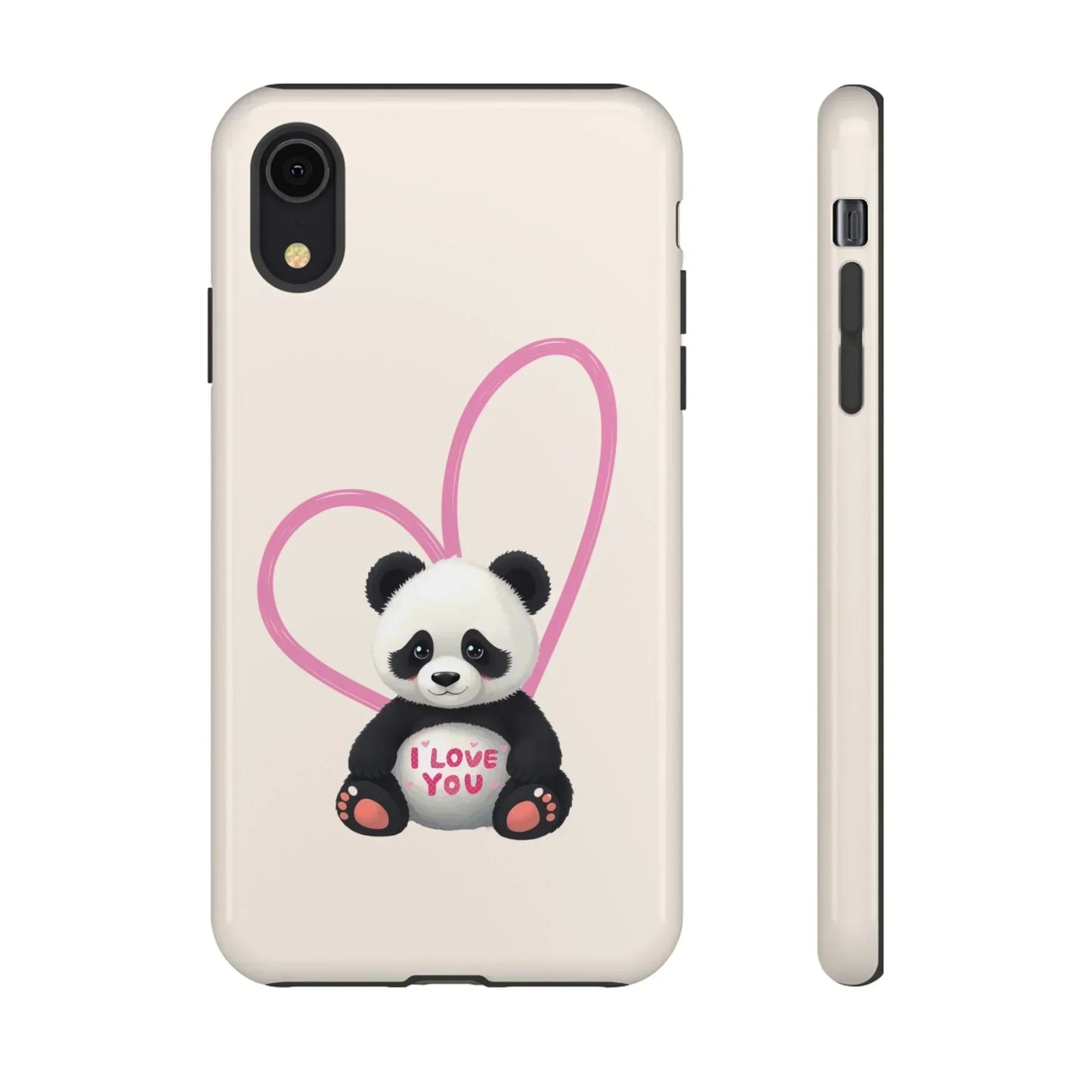 Cute Panda Heart Love Phone Case for iPhone 8-16 Models - KarArmDesign