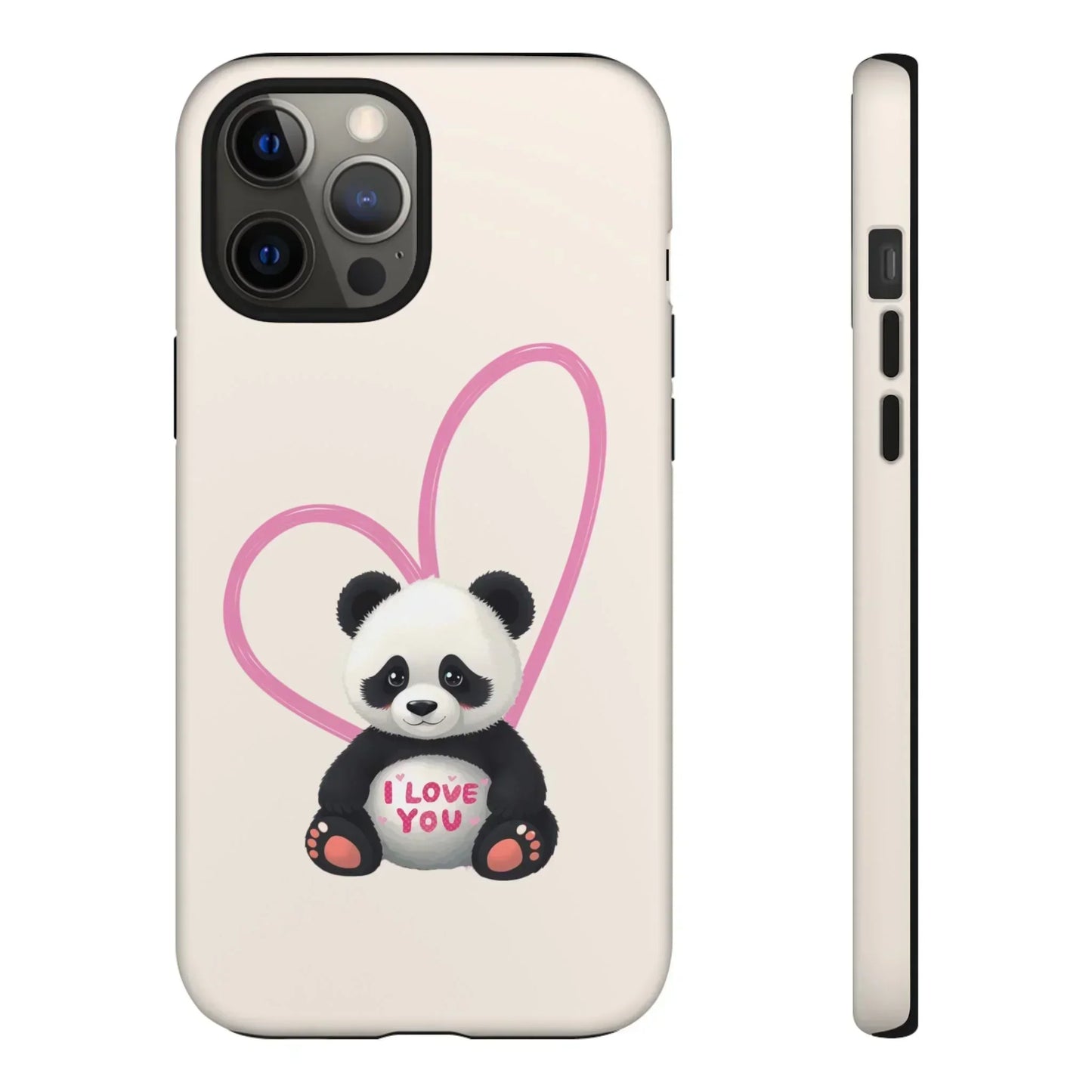 Cute Panda Heart Love Phone Case for iPhone 8-16 Models - KarArmDesign