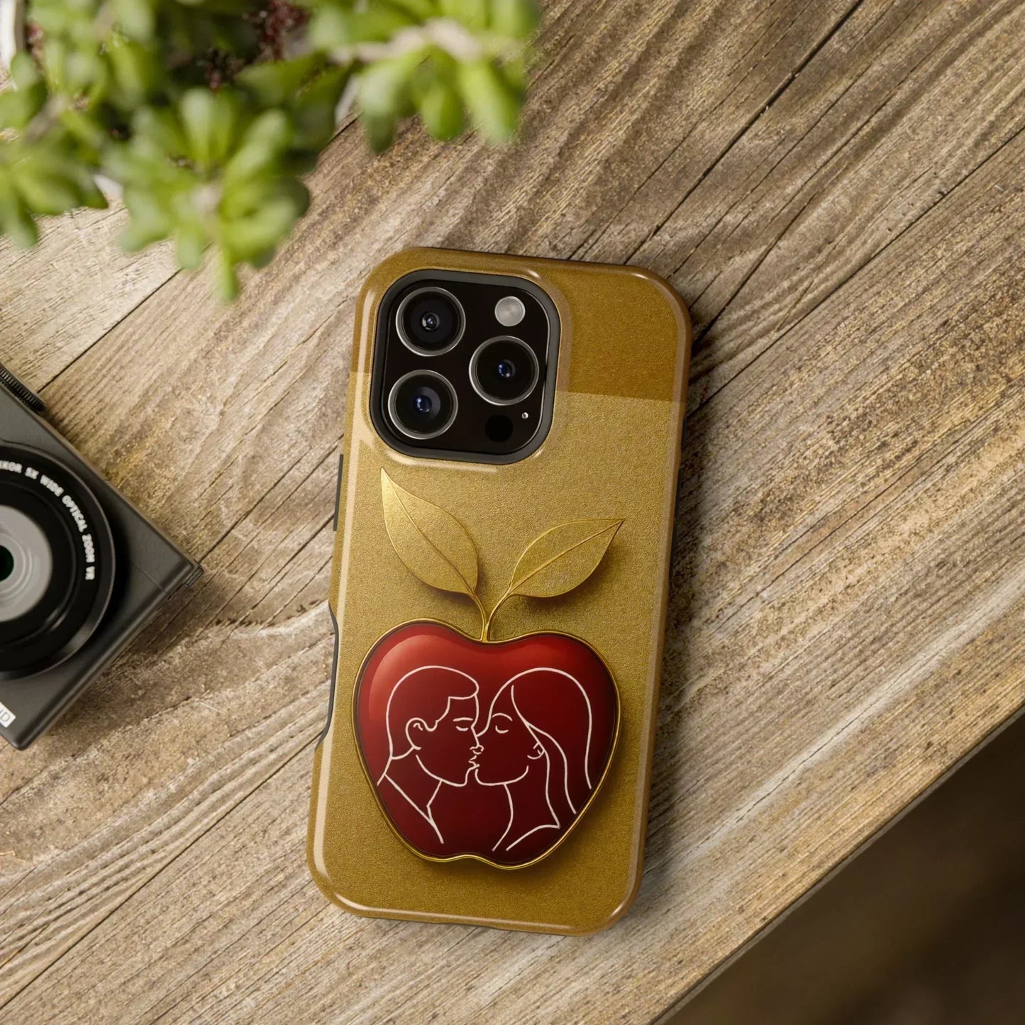 Romantic Apple Phone Case for iPhone 12-16 Models - KarArmDesign