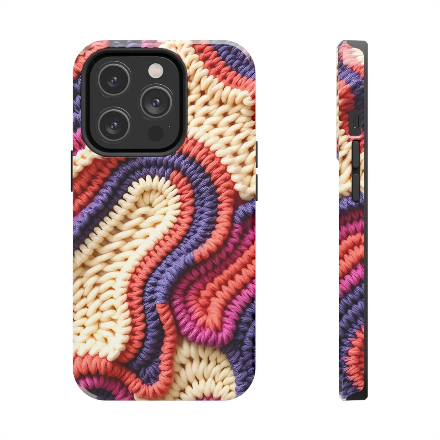Handwoven Textile Art Phone Case for iPhone 7-16 and Galaxy S21-S24 Models - KarArmDesign