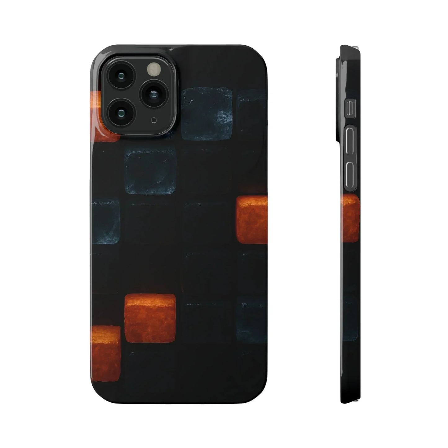Blue Geometric Phone Case for iPhone 12-16 Models - KarArmDesign