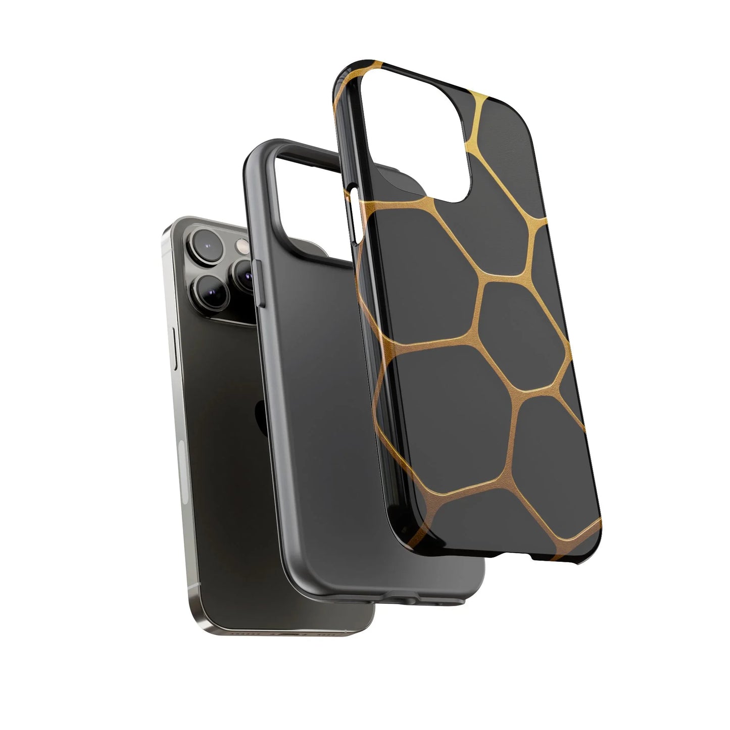 Golden Cellscape Phone Case for iPhone 8-16 and Galaxy S10-S25 Models - KarArmDesign
