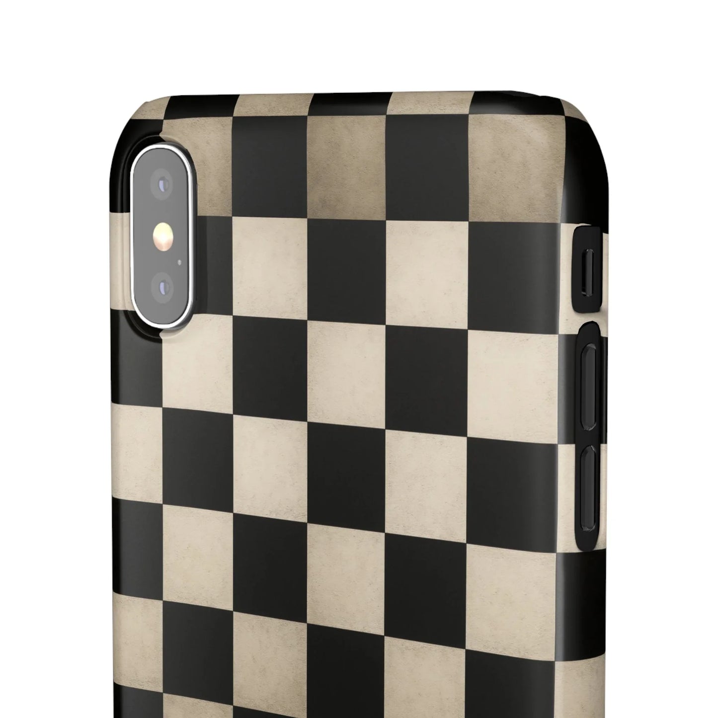 Stylish Matte Checker Phone Case for iPhone 7-16 and Samsung Galaxy S10-S24 Models - KarArmDesign