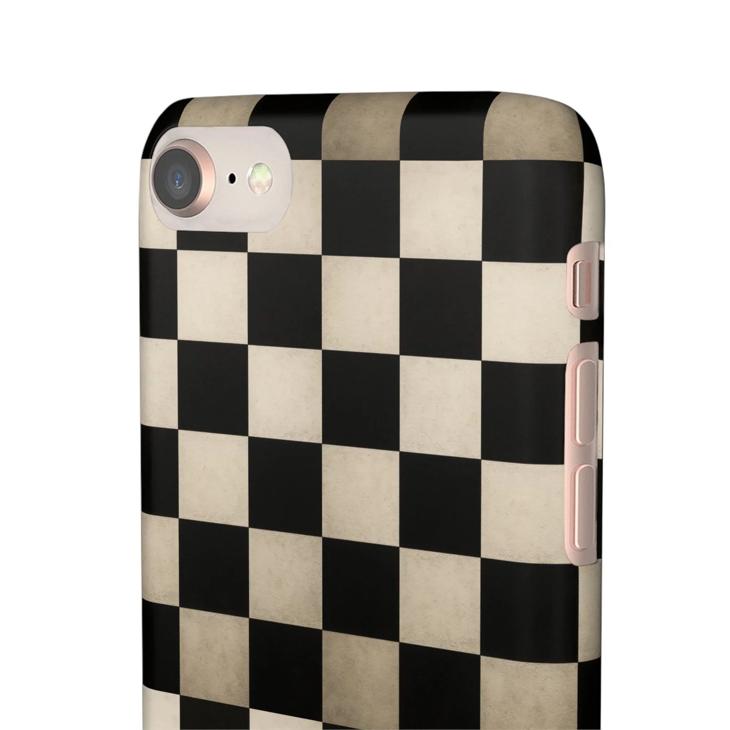 Stylish Matte Checker Phone Case for iPhone 7-16 and Samsung Galaxy S10-S24 Models - KarArmDesign