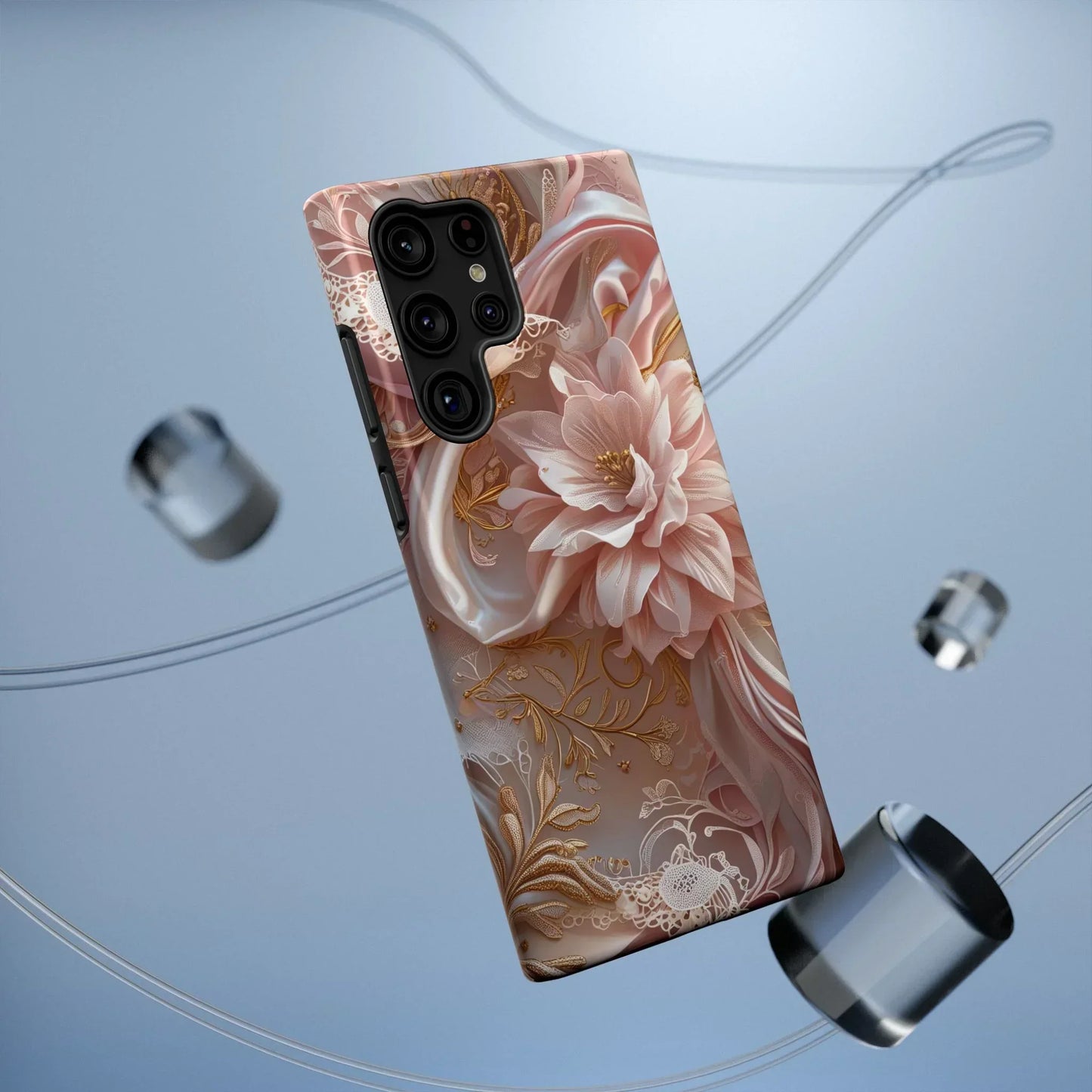 Elegant Floral Impact-Resistant Phone Case for iPhone 12-16 and Samsung Galaxy S21-S22 Models - KarArmDesign