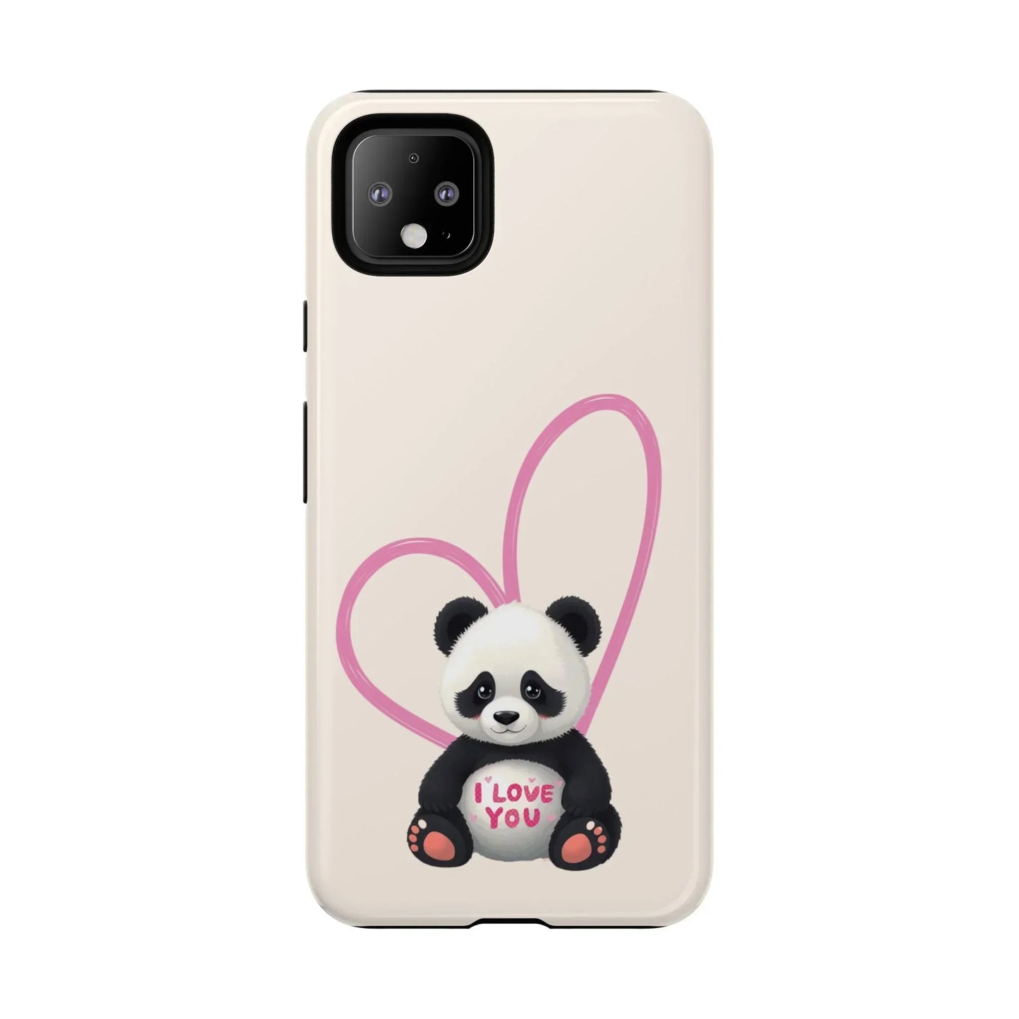 Cute Panda Heart Love Phone Case for Google Pixel up to 9 Models - KarArmDesign