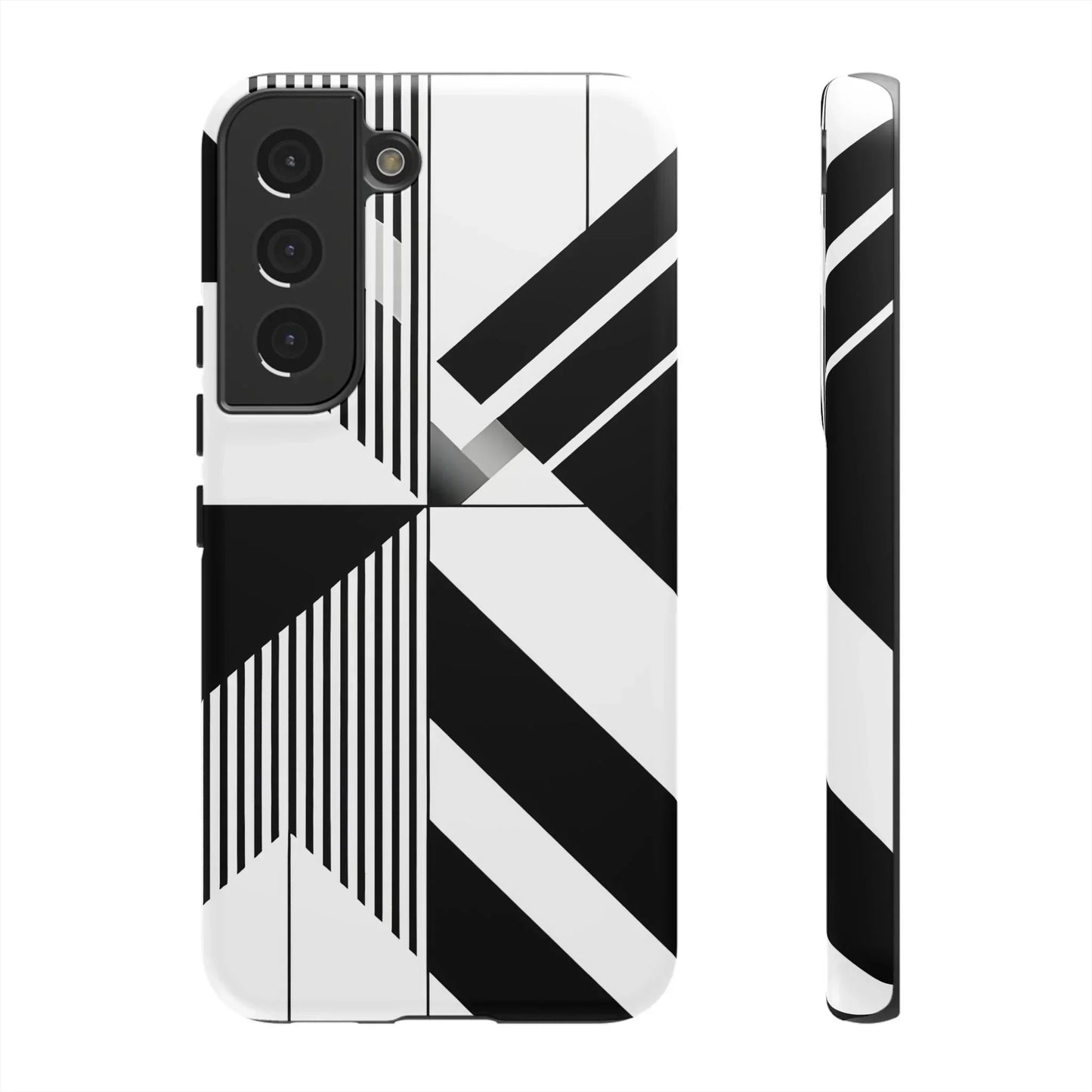 Monochrome Tough Phone Case for iPhone 11-16 and Samsung Galaxy S10–S25 Models - KarArmDesign