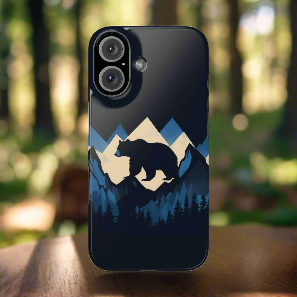 Wild Bear in the Peaks – Mountain Adventure Slim Phone Case for iPhone 7-16 Models - KarArmDesign