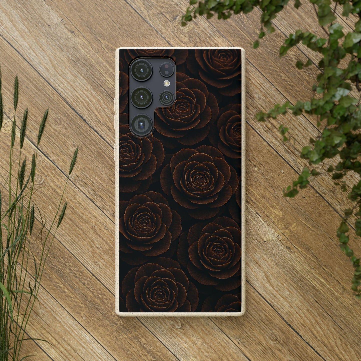 Wooden Roses Phone Case for iPhone 11-16 and Samsung Galaxy S20-S22 Models - KarArmDesign