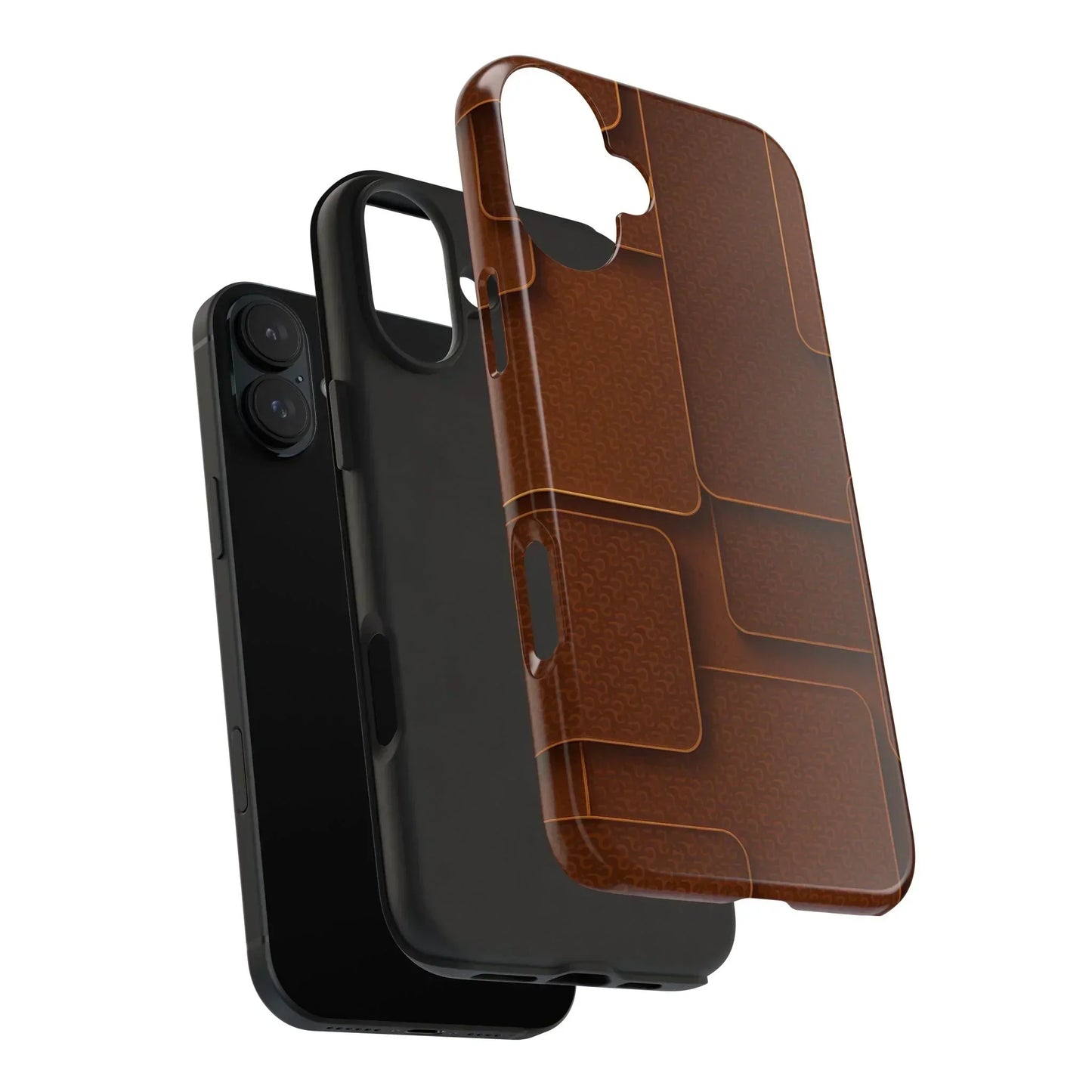 Textured Brown Phone Case for iPhone 7-16 and Samsung Galaxy S21-S24 Models - KarArmDesign