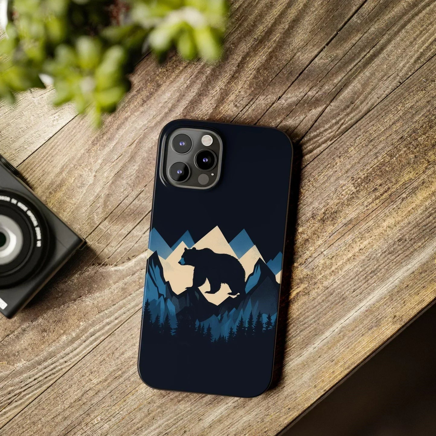 Wild Bear in the Peaks – Mountain Adventure Slim Phone Case for iPhone 7-16 Models - KarArmDesign