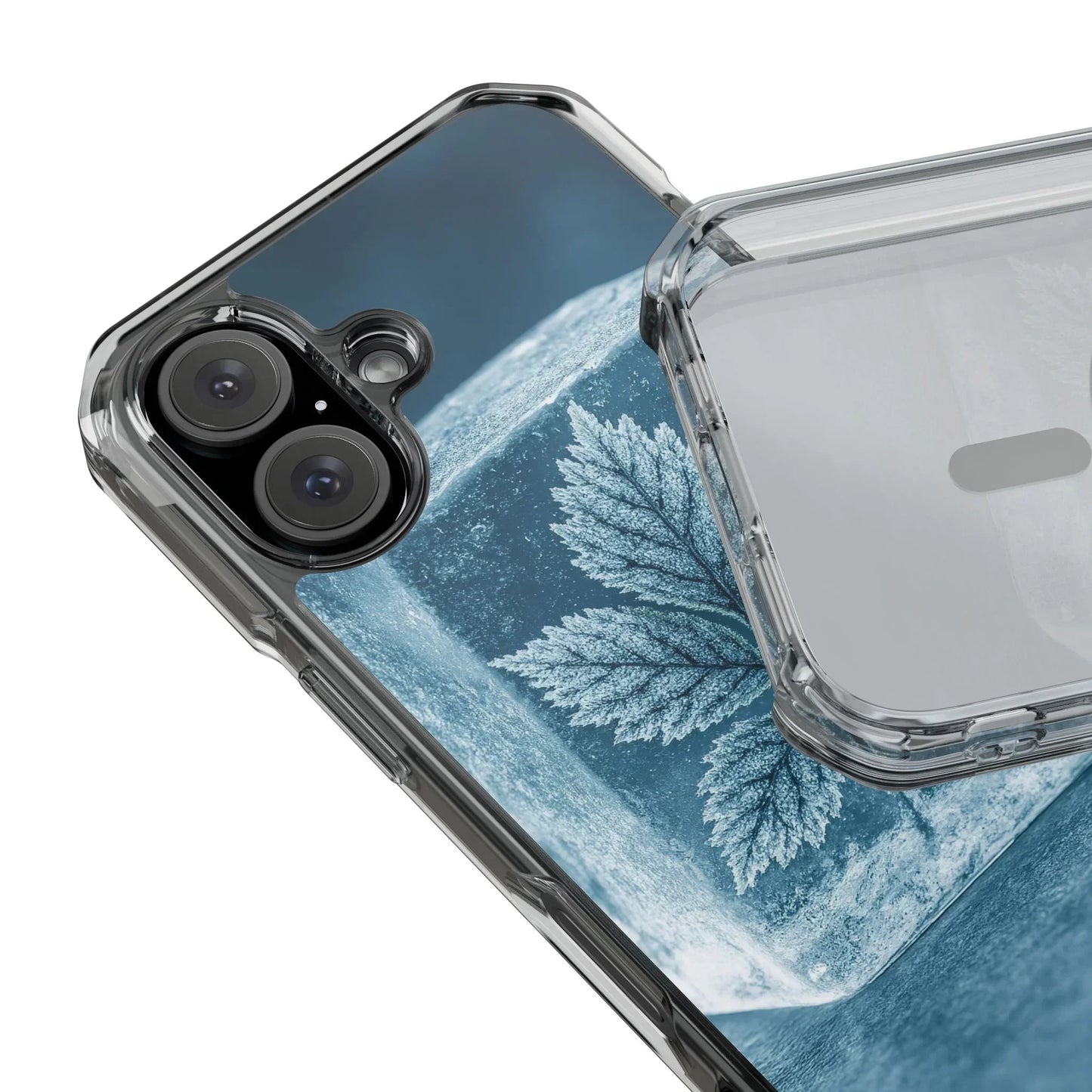 Frozen Leaf Inside Ice Cube - Phone Case for iPhone 14-16 Models - KarArmDesign