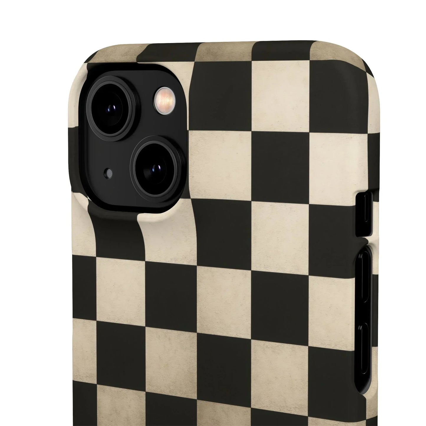 Stylish Matte Checker Phone Case for iPhone 7-16 and Samsung Galaxy S10-S24 Models - KarArmDesign