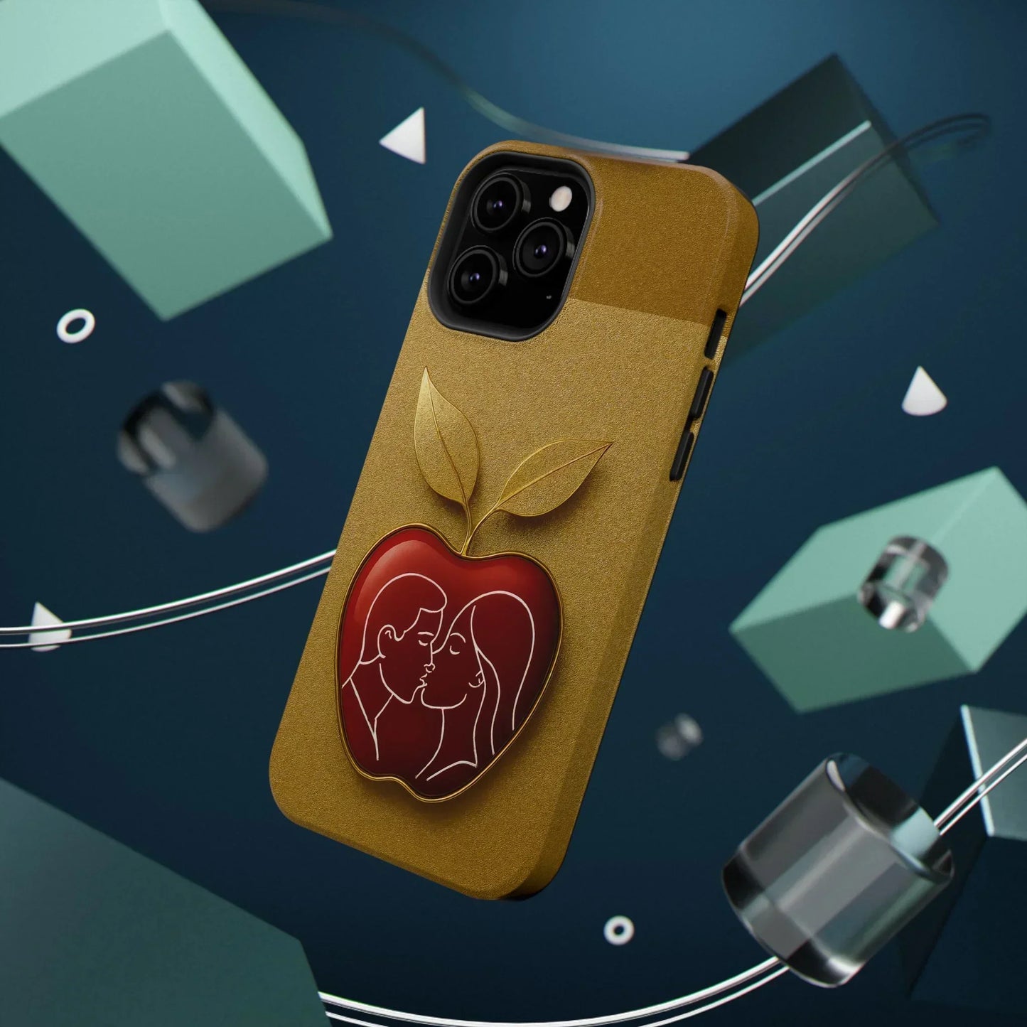 Romantic Apple Phone Case for iPhone 12-16 Models - KarArmDesign