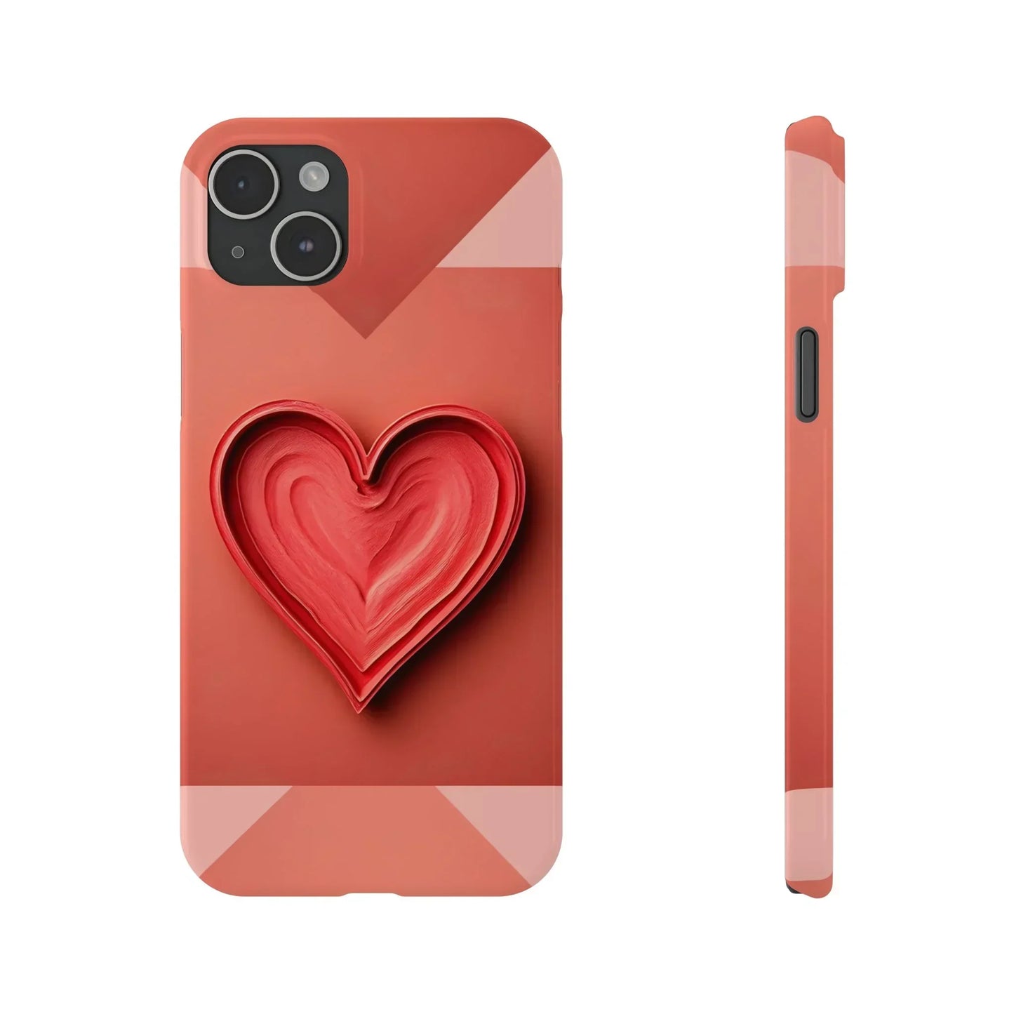 Heart Design Phone Case for iPhone X to 16 Series - KarArmDesign