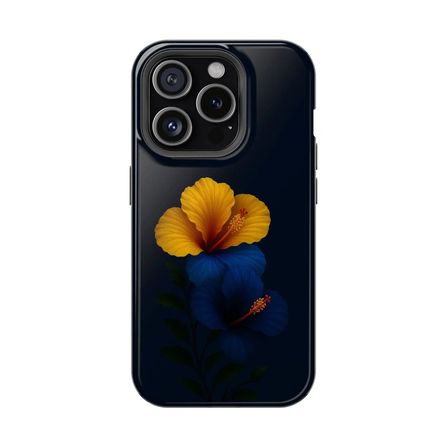 Elegant hibiscus phone case Impact-Resistant Cases for iPhone 12-16 and Samsung Galaxy S21-S22 Models - KarArmDesign