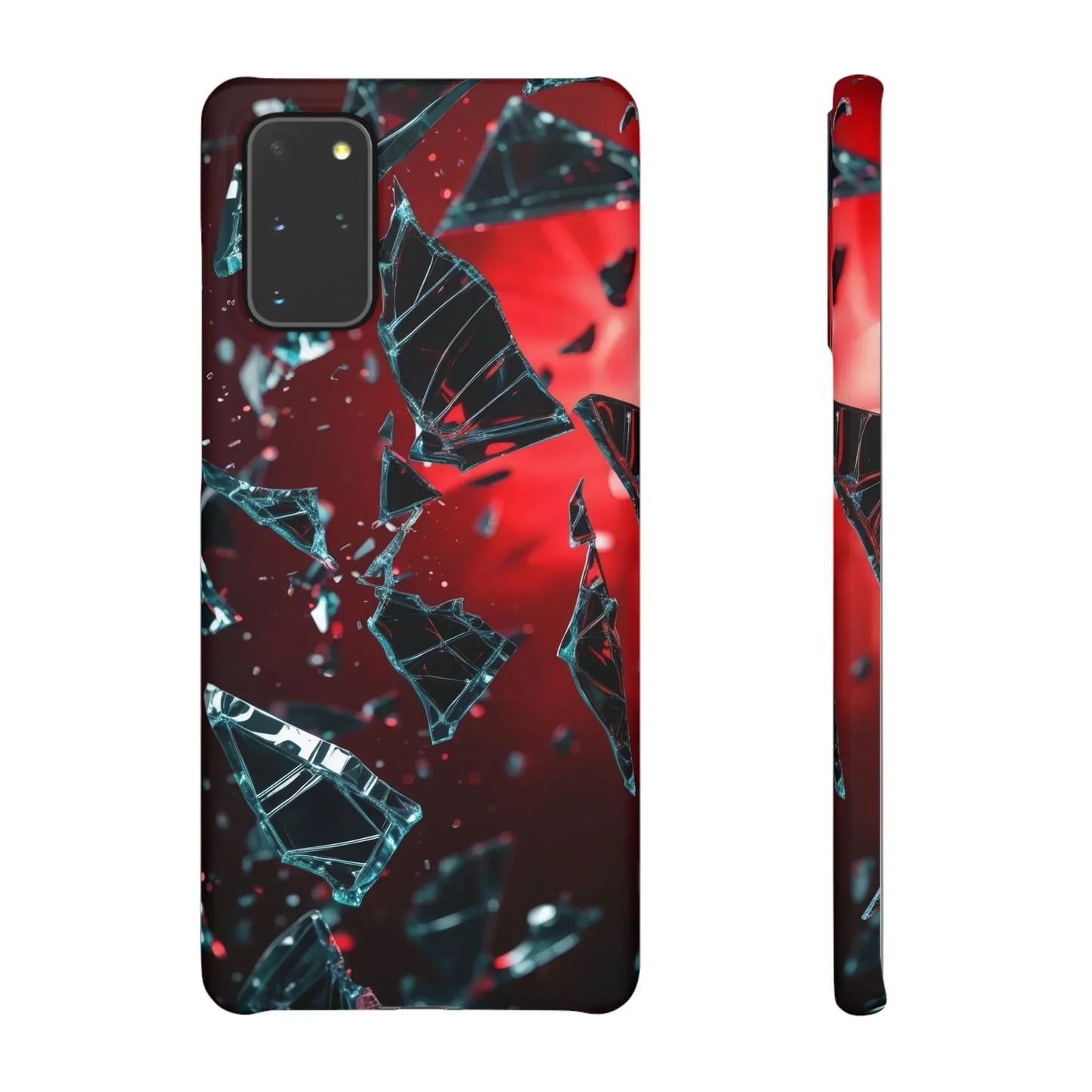 "Crimson Impact" Realistic Glass Shard Snap Phone Case for iPhone 7-16 and Samsung Galaxy S10-S24 Models - KarArmDesign