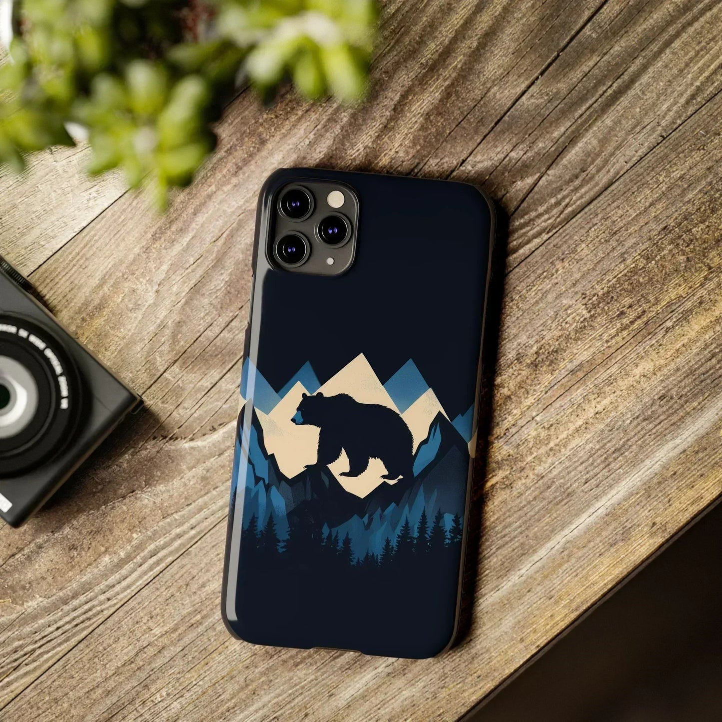 Wild Bear in the Peaks – Mountain Adventure Slim Phone Case for iPhone 7-16 Models - KarArmDesign
