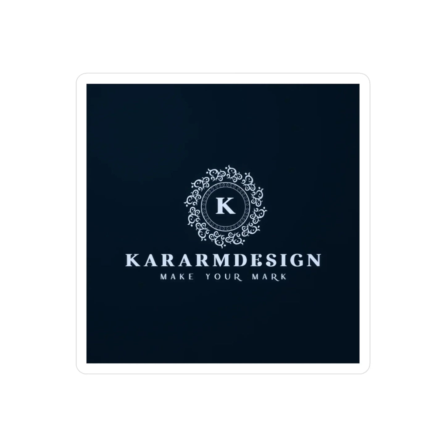 KARARMDESIGN Brand Logo – Kiss-Cut Vinyl Decal | Artistic Waterproof Sticker for Laptops, Journals, and More - KarArmDesign