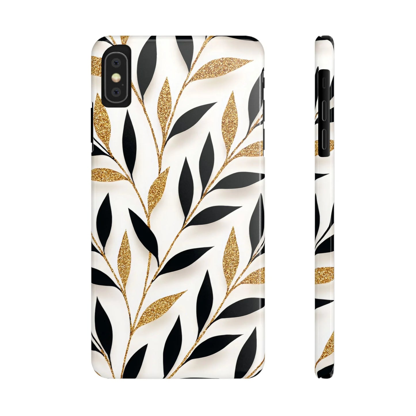 Botanical Gold Leaf Phone Case for iPhone 7-16 Models - KarArmDesign