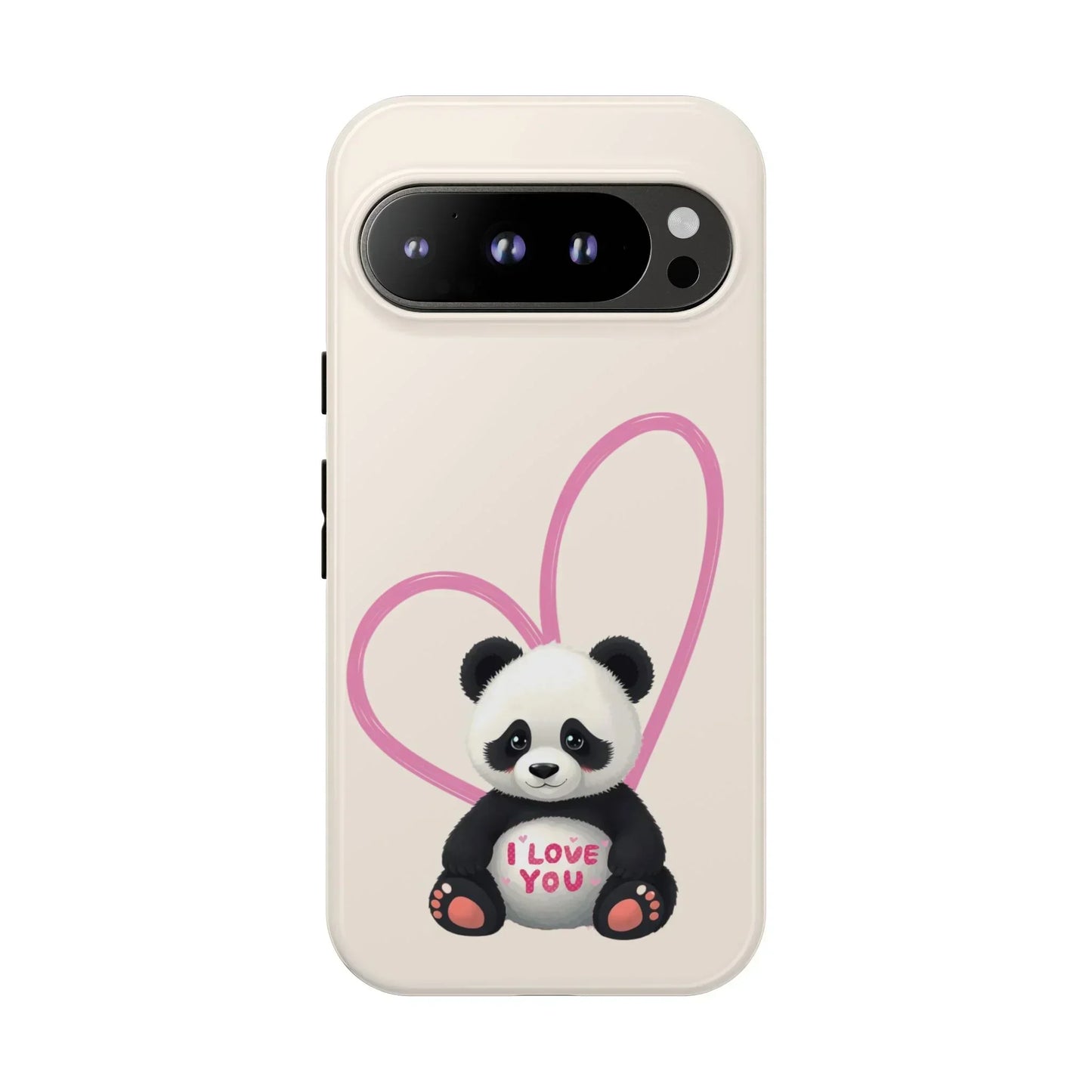 Cute Panda Heart Love Phone Case for Google Pixel up to 9 Models - KarArmDesign