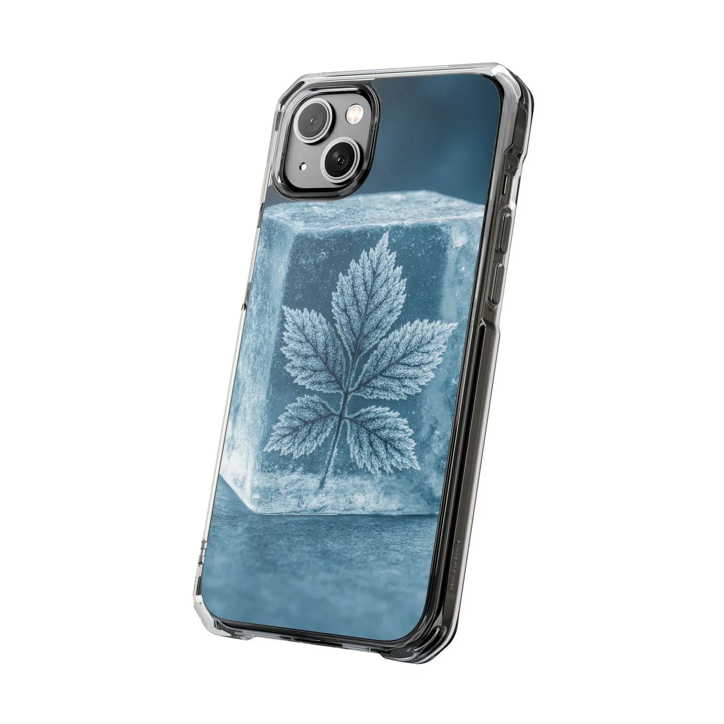 Frozen Leaf Inside Ice Cube - Phone Case for iPhone 14-16 Models - KarArmDesign