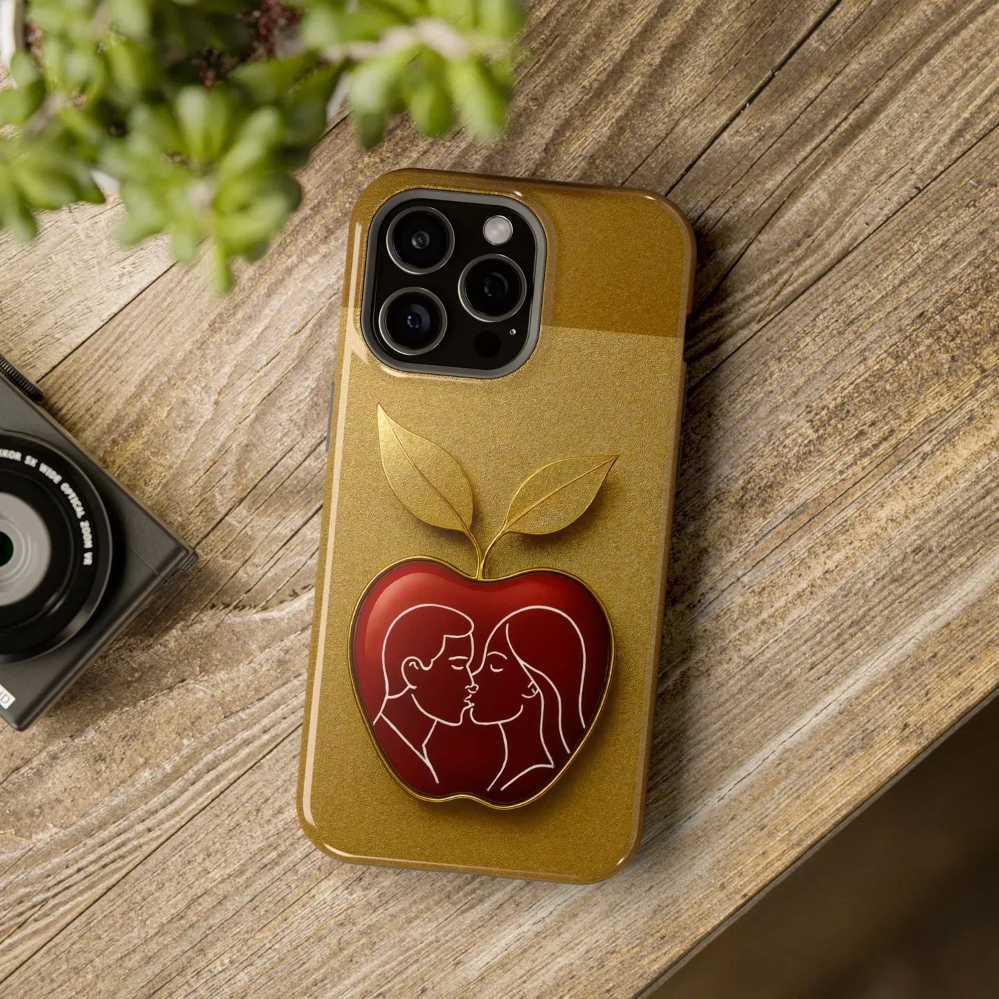 Romantic Apple Phone Case for iPhone 12-16 Models - KarArmDesign